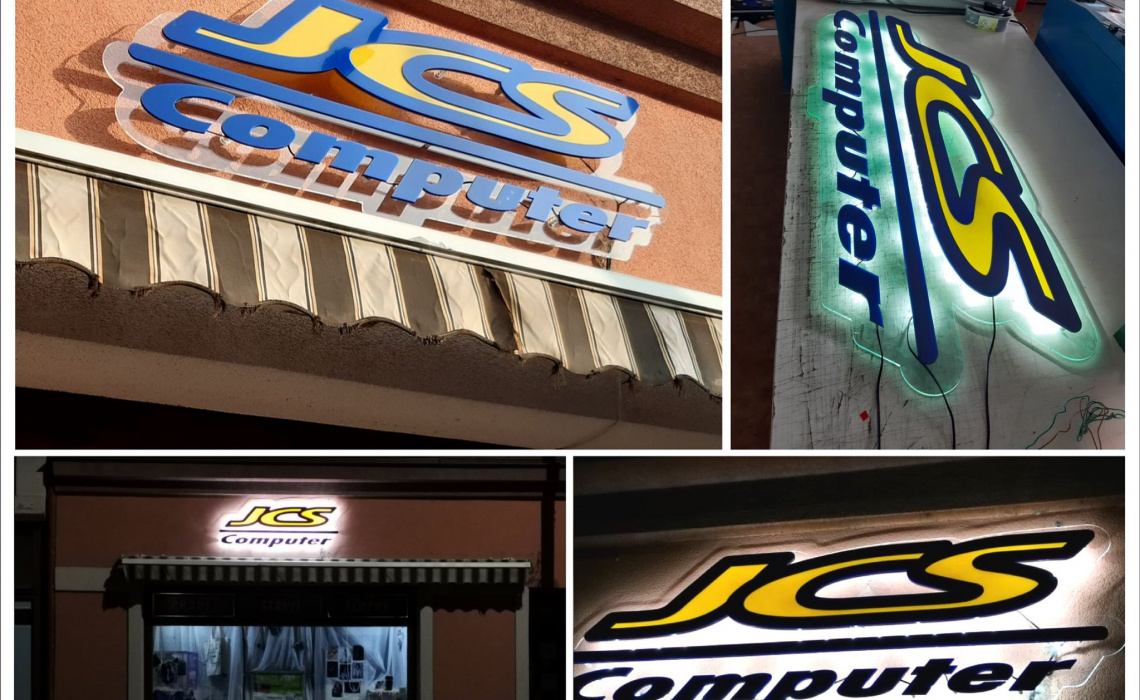 PIXEL reklama - 3D LOGO podsvětlené - JCS computer Chotěboř